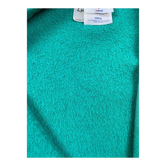 RARE VTG 90s Jerzees Fleece Ladies & Dames Hummingbird Teal Sweater Cardigan XL - Picture 11 of 15